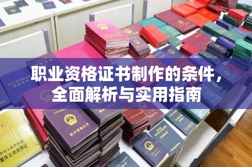 赣县职业资格证书制作的条件，全面解析与实用指南